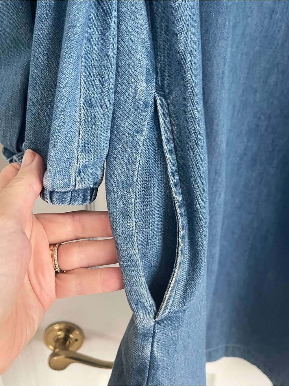 GAP Light Blue Chambray Mini Dress - Picture 4 of 6